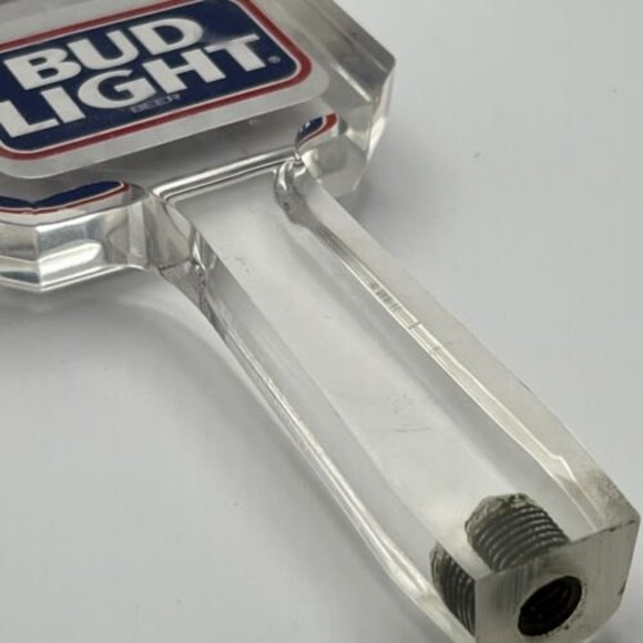Vintage Bud Light Beer Tap Keg Handle Clear Acrylic - Picture 10 of 12